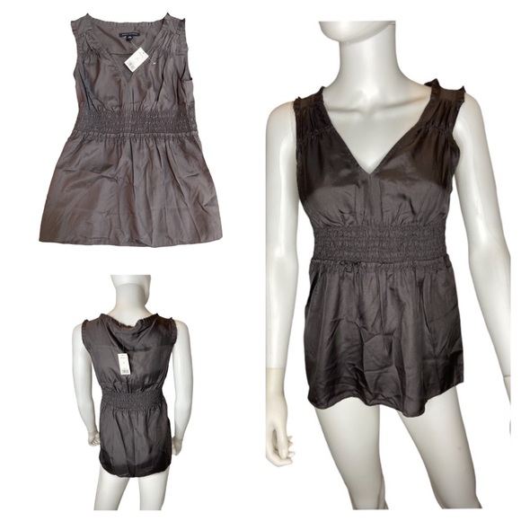 Banana Republic Tops - NWT Banana Republic 100% Silk Grey tank top camisole XS